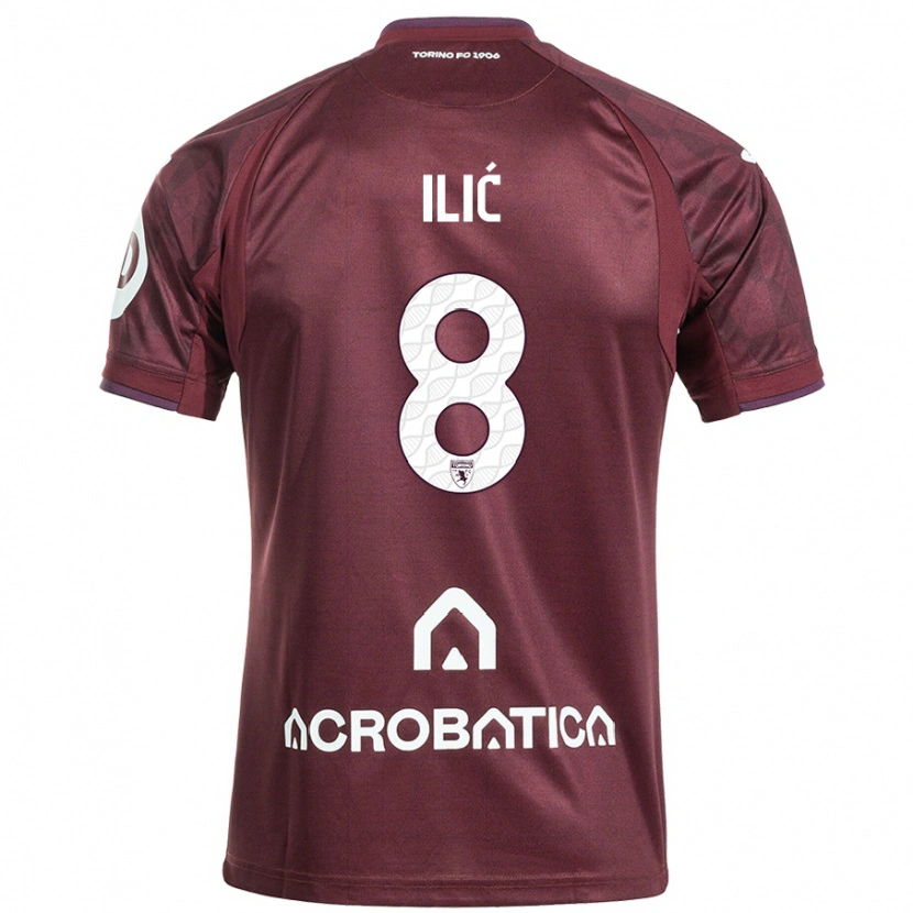 Danxen Damen Ivan Ilić #8 Kastanienbraun Weiß Heimtrikot Trikot 2024/25 T-Shirt