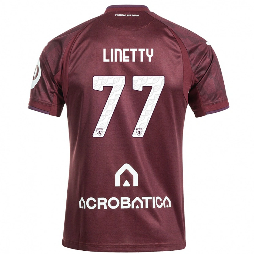 Danxen Damen Karol Linetty #77 Kastanienbraun Weiß Heimtrikot Trikot 2024/25 T-Shirt