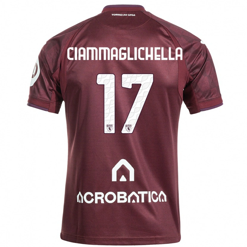 Danxen Damen Aaron Ciammaglichella #17 Kastanienbraun Weiß Heimtrikot Trikot 2024/25 T-Shirt