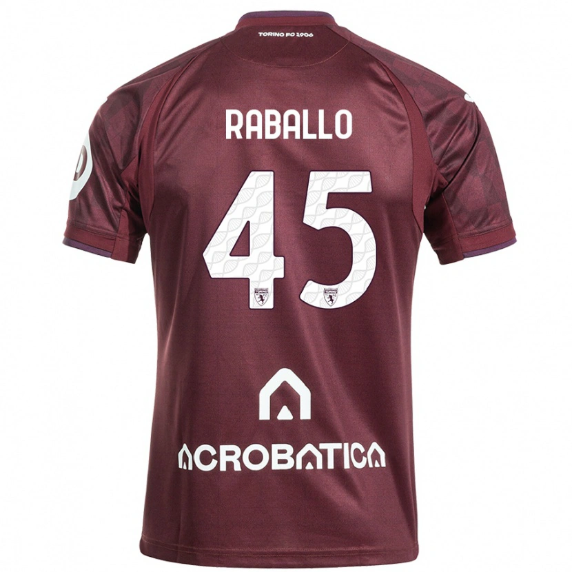 Danxen Damen Alessio Raballo #45 Kastanienbraun Weiß Heimtrikot Trikot 2024/25 T-Shirt