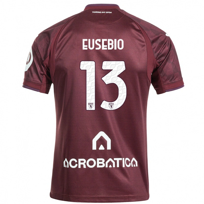 Danxen Damen Chiara Eusebio #13 Kastanienbraun Weiß Heimtrikot Trikot 2024/25 T-Shirt