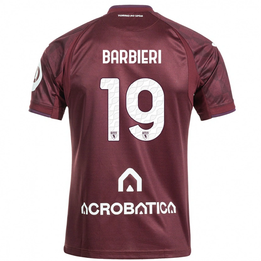 Danxen Damen Raffaella Barbieri #19 Kastanienbraun Weiß Heimtrikot Trikot 2024/25 T-Shirt