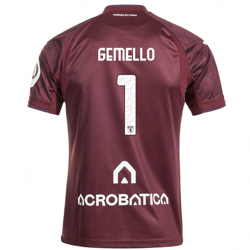 Danxen Damen Luca Gemello #1 Kastanienbraun Weiß Heimtrikot Trikot 2024/25 T-Shirt