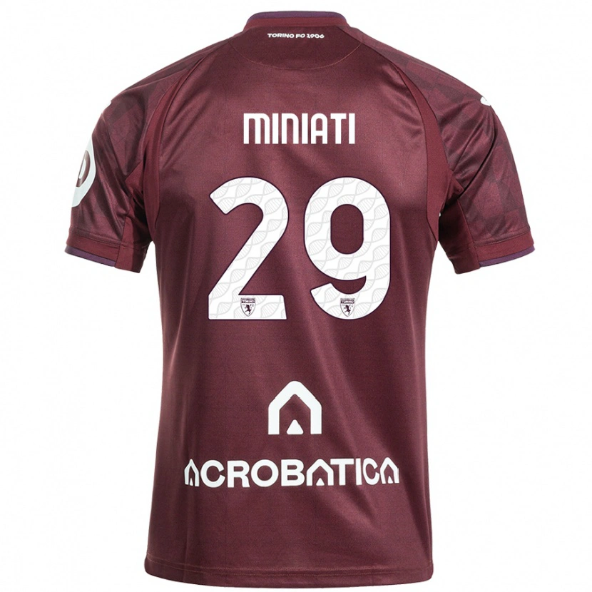 Danxen Damen Elisa Miniati #29 Kastanienbraun Weiß Heimtrikot Trikot 2024/25 T-Shirt