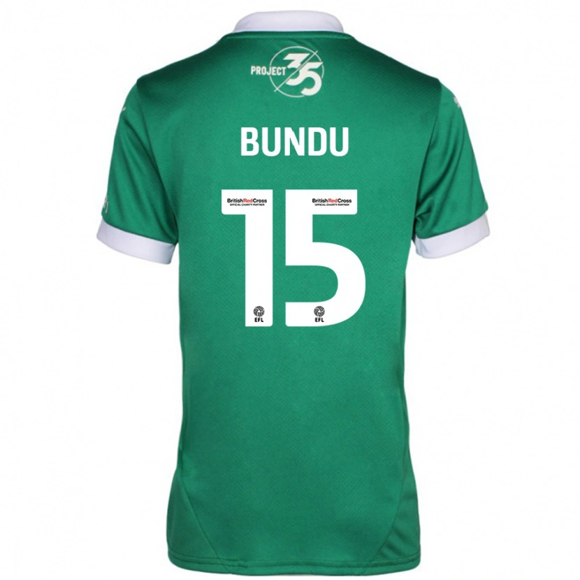 Danxen Damen Mustapha Bundu #15 Grün Weiß Heimtrikot Trikot 2024/25 T-Shirt