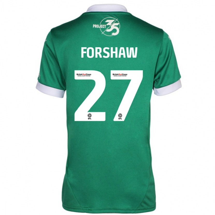 Danxen Damen Adam Forshaw #27 Grün Weiß Heimtrikot Trikot 2024/25 T-Shirt