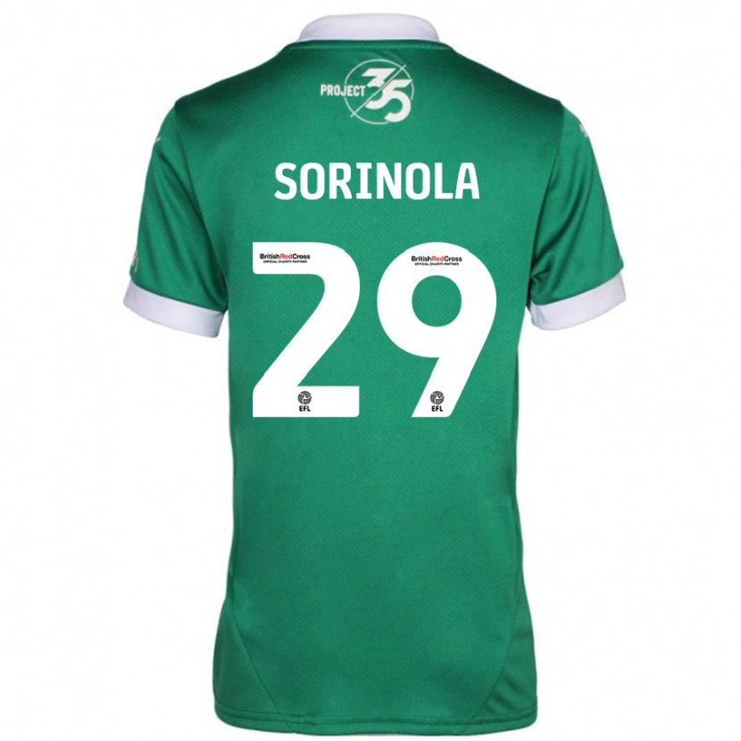 Danxen Damen Matthew Sorinola #29 Grün Weiß Heimtrikot Trikot 2024/25 T-Shirt