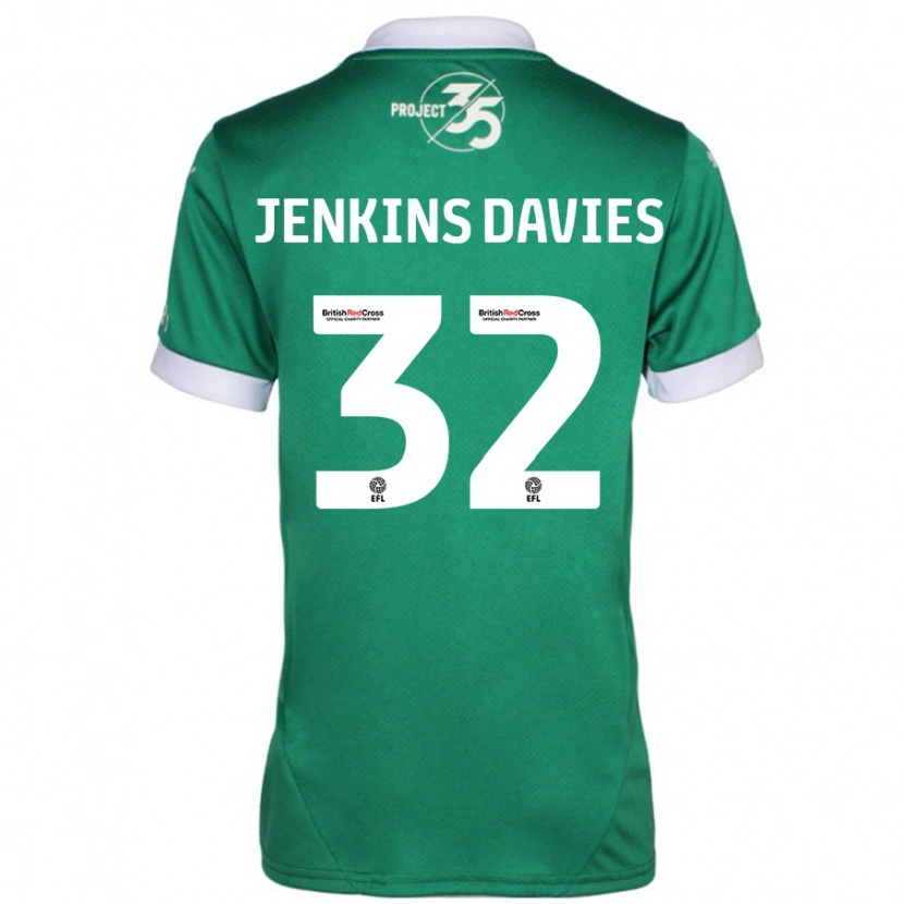 Danxen Damen Will Jenkins-Davies #32 Grün Weiß Heimtrikot Trikot 2024/25 T-Shirt