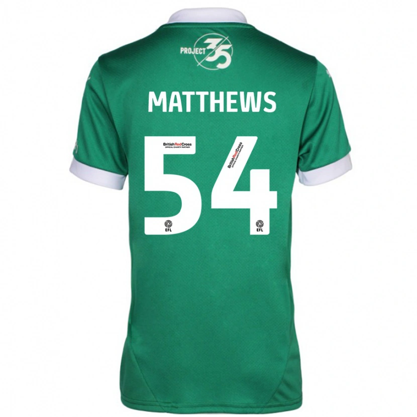 Danxen Damen Jack Matthews #54 Grün Weiß Heimtrikot Trikot 2024/25 T-Shirt