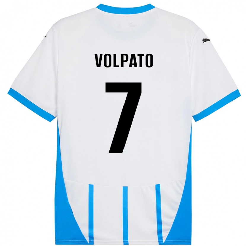 Danxen Damen Cristian Volpato #7 Weiß Blau Auswärtstrikot Trikot 2024/25 T-Shirt