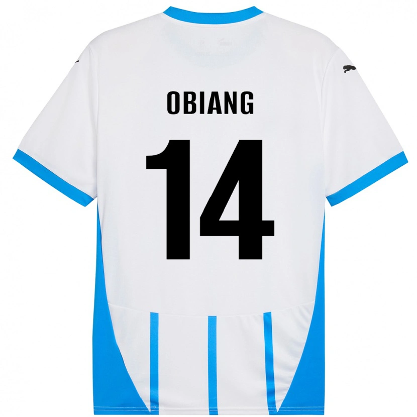 Danxen Damen Pedro Obiang #14 Weiß Blau Auswärtstrikot Trikot 2024/25 T-Shirt