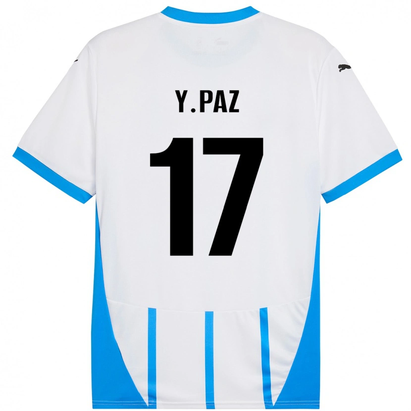 Danxen Damen Yeferson Paz #17 Weiß Blau Auswärtstrikot Trikot 2024/25 T-Shirt