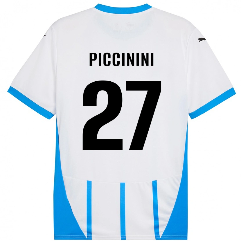 Danxen Damen Stefano Piccinini #27 Weiß Blau Auswärtstrikot Trikot 2024/25 T-Shirt