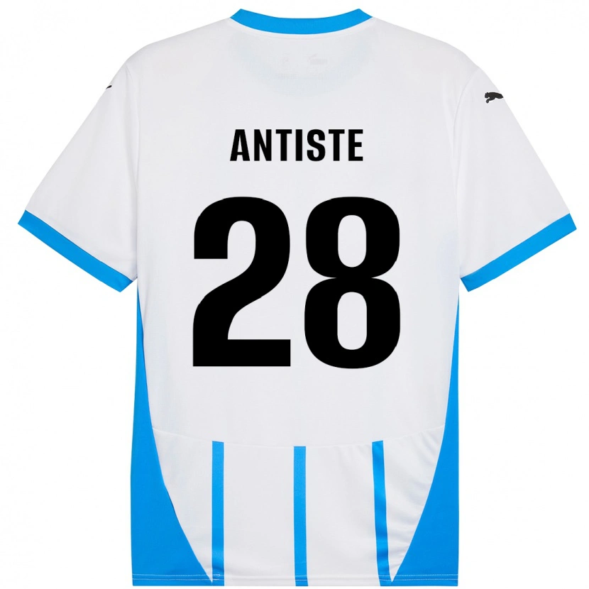 Danxen Damen Janis Antiste #28 Weiß Blau Auswärtstrikot Trikot 2024/25 T-Shirt