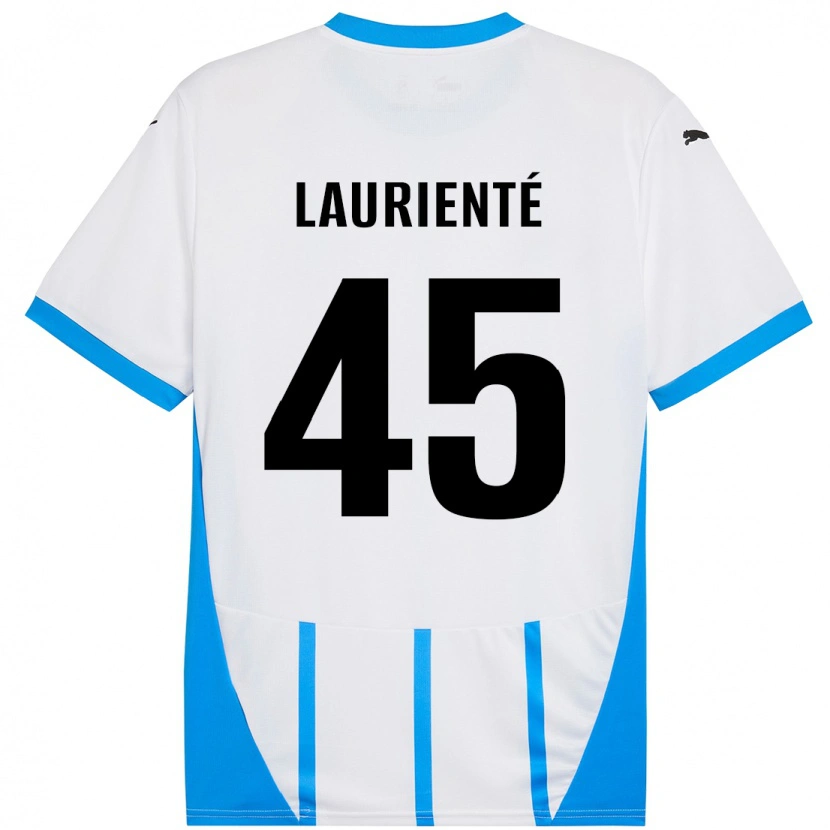 Danxen Damen Armand Laurienté #45 Weiß Blau Auswärtstrikot Trikot 2024/25 T-Shirt