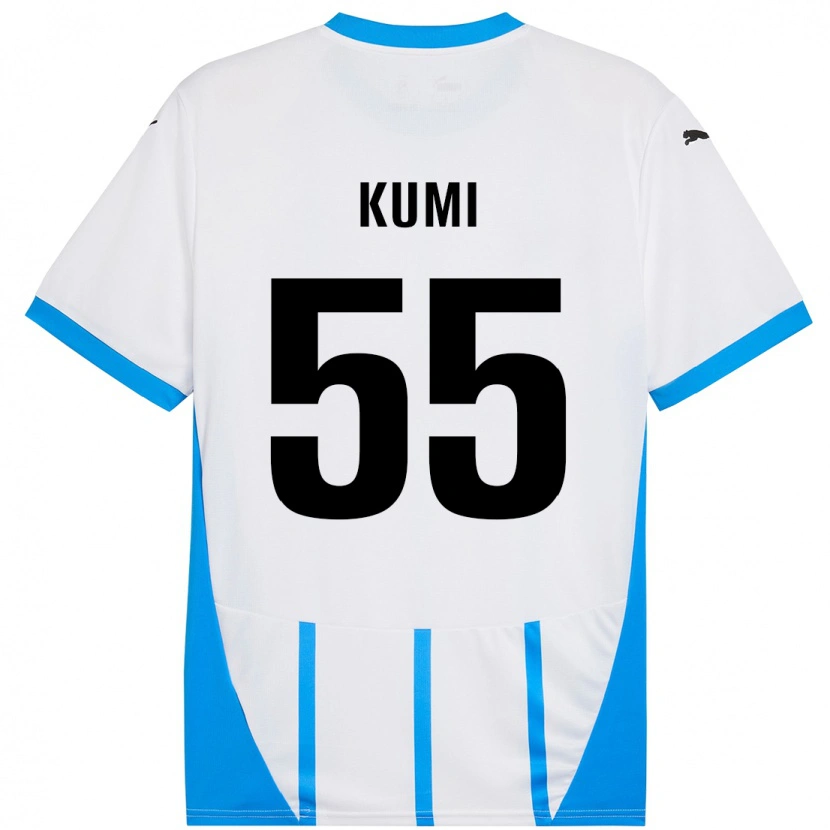 Danxen Damen Justin Kumi #55 Weiß Blau Auswärtstrikot Trikot 2024/25 T-Shirt