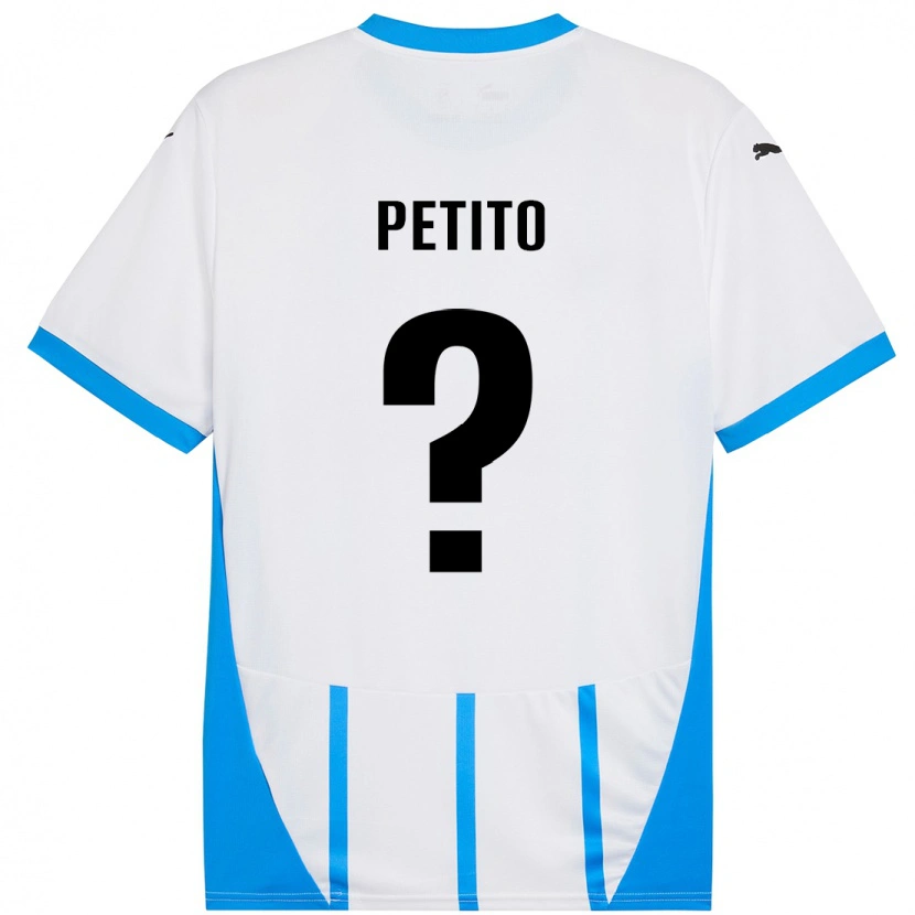 Danxen Damen Christian Petito #0 Weiß Blau Auswärtstrikot Trikot 2024/25 T-Shirt