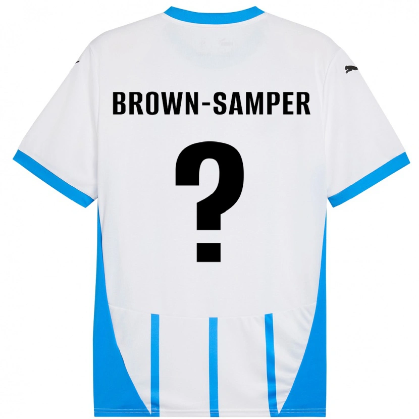 Danxen Damen Isaac Brown-Samper #0 Weiß Blau Auswärtstrikot Trikot 2024/25 T-Shirt