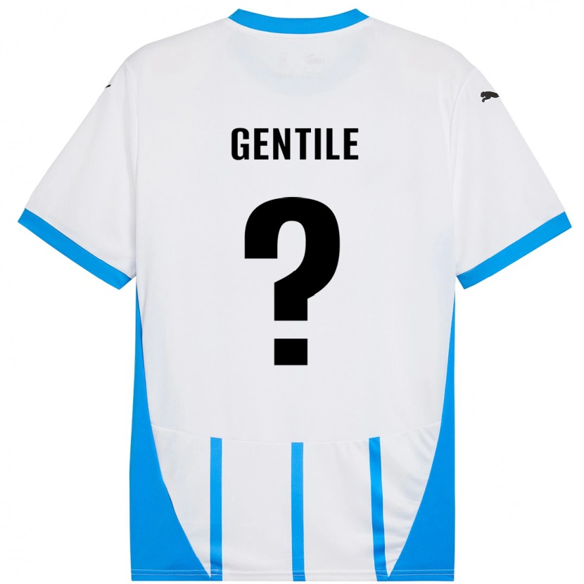 Danxen Damen Raffaele Gentile #0 Weiß Blau Auswärtstrikot Trikot 2024/25 T-Shirt
