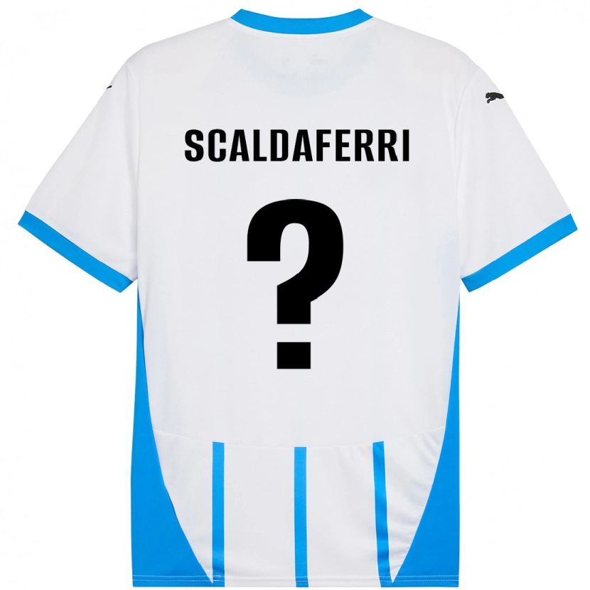 Danxen Damen Andrea Scaldaferri #0 Weiß Blau Auswärtstrikot Trikot 2024/25 T-Shirt