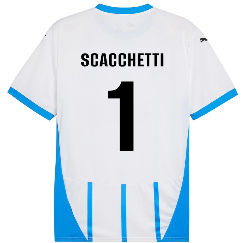 Danxen Damen Alessandro Scacchetti #1 Weiß Blau Auswärtstrikot Trikot 2024/25 T-Shirt