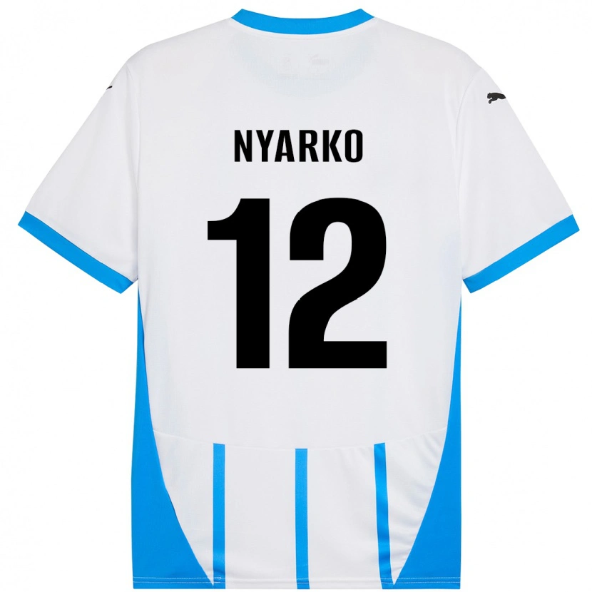 Danxen Damen Lorenzo Nyarko #12 Weiß Blau Auswärtstrikot Trikot 2024/25 T-Shirt