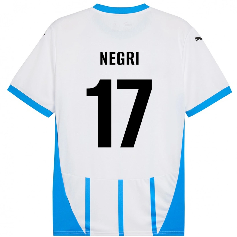Danxen Damen Gabriele Negri #17 Weiß Blau Auswärtstrikot Trikot 2024/25 T-Shirt