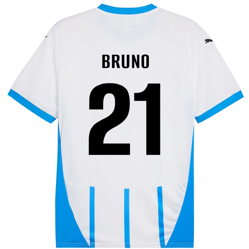 Danxen Damen Kevin Bruno #21 Weiß Blau Auswärtstrikot Trikot 2024/25 T-Shirt
