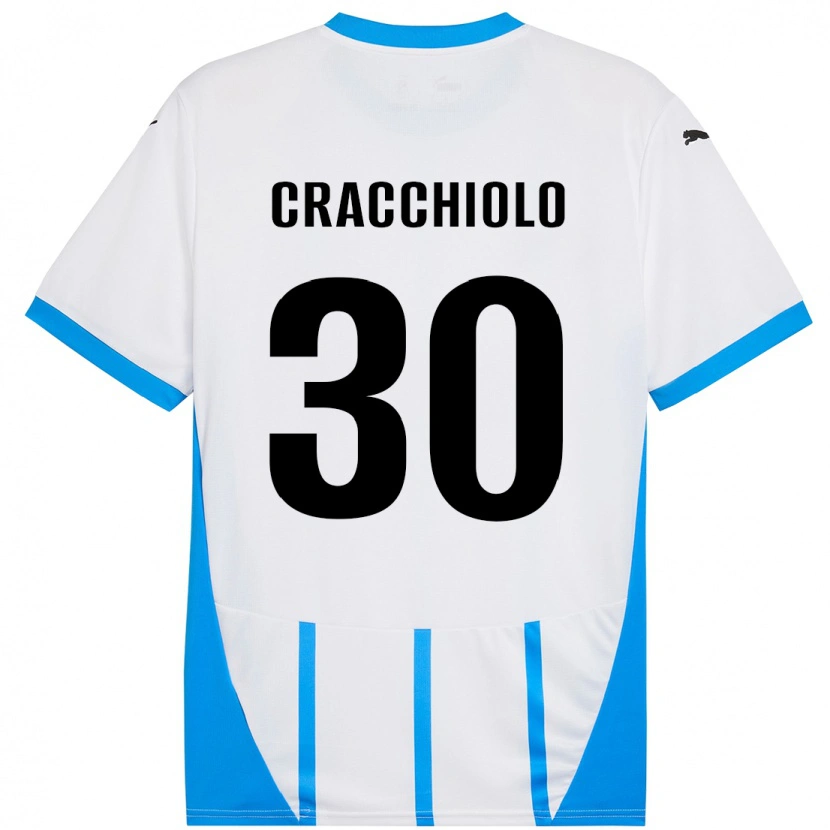 Danxen Damen Leonardo Cracchiolo #30 Weiß Blau Auswärtstrikot Trikot 2024/25 T-Shirt