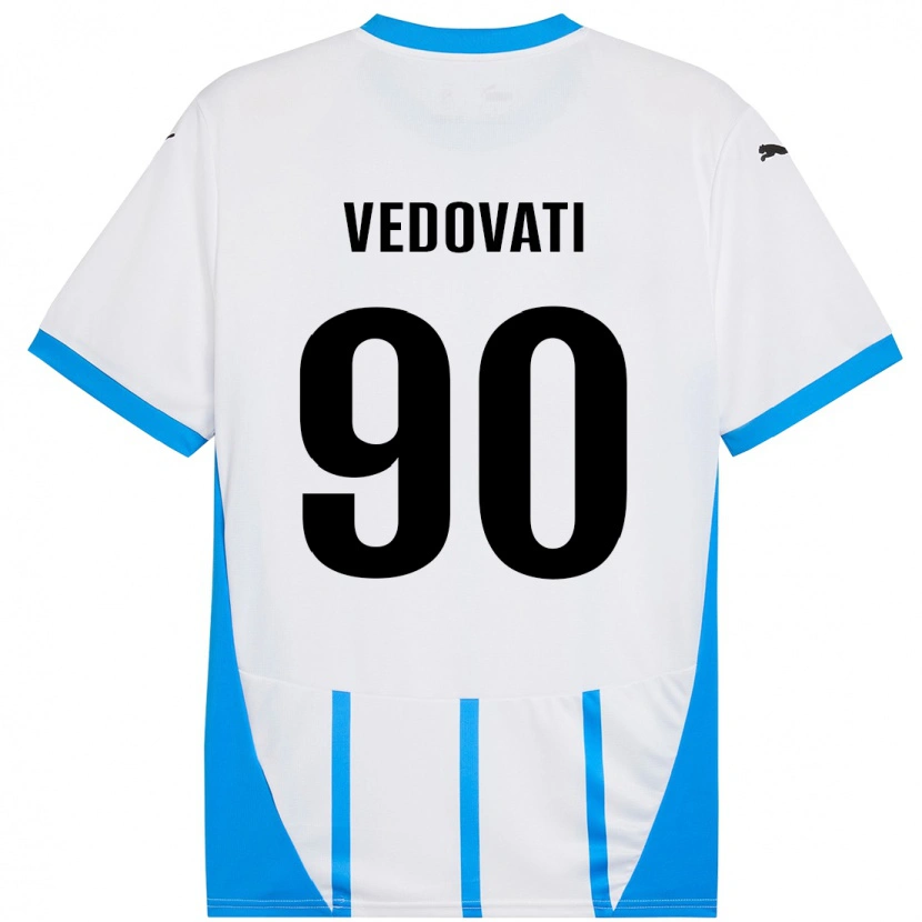 Danxen Damen Gabriele Vedovati #90 Weiß Blau Auswärtstrikot Trikot 2024/25 T-Shirt
