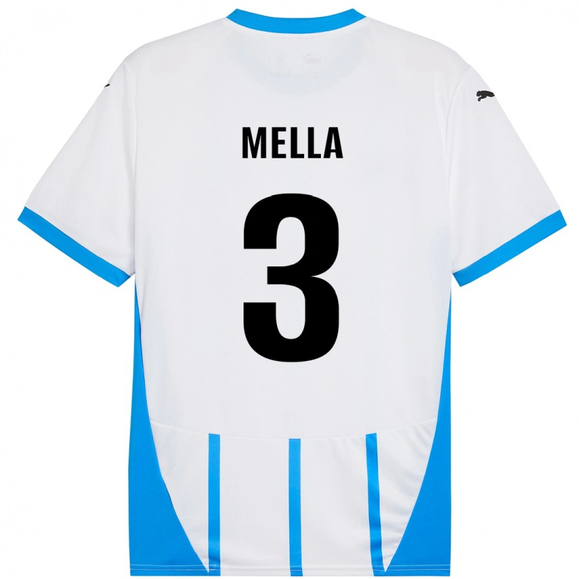 Danxen Damen Sara Mella #3 Weiß Blau Auswärtstrikot Trikot 2024/25 T-Shirt