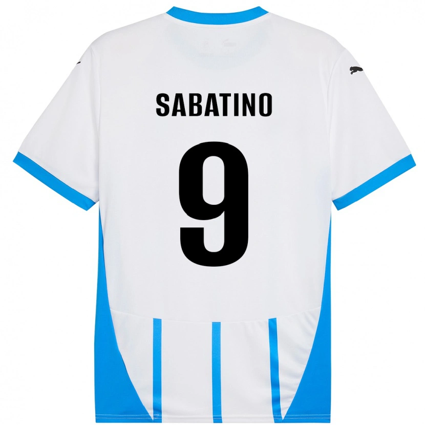 Danxen Damen Daniela Sabatino #9 Weiß Blau Auswärtstrikot Trikot 2024/25 T-Shirt