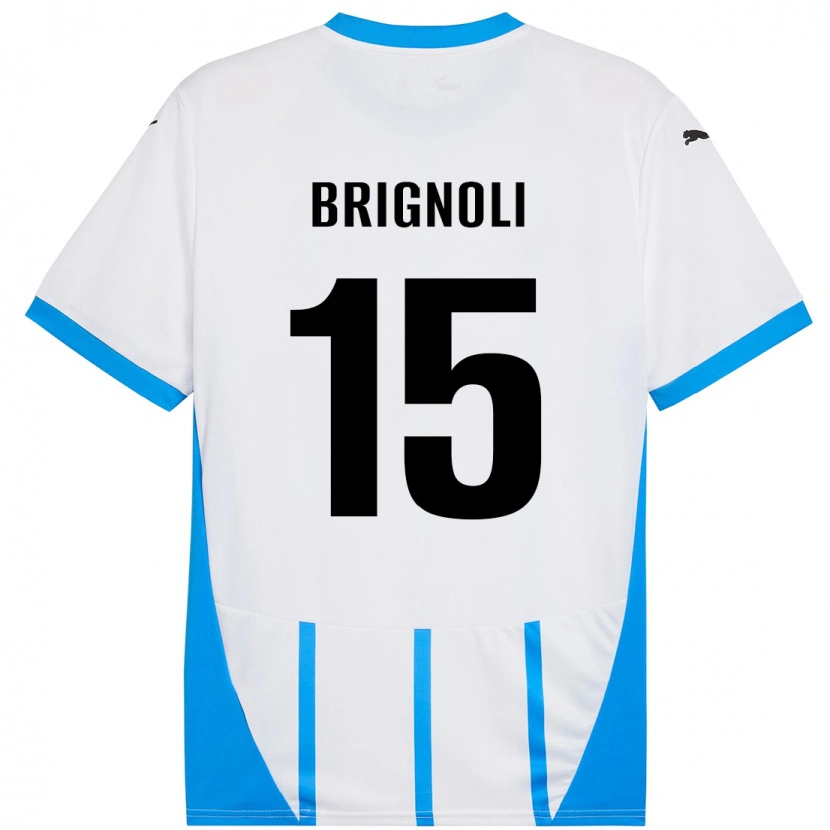 Danxen Damen Benedetta Brignoli #15 Weiß Blau Auswärtstrikot Trikot 2024/25 T-Shirt