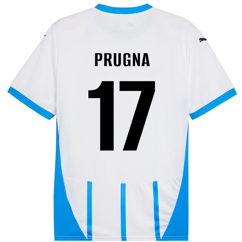 Danxen Damen Cecilia Prugna #17 Weiß Blau Auswärtstrikot Trikot 2024/25 T-Shirt