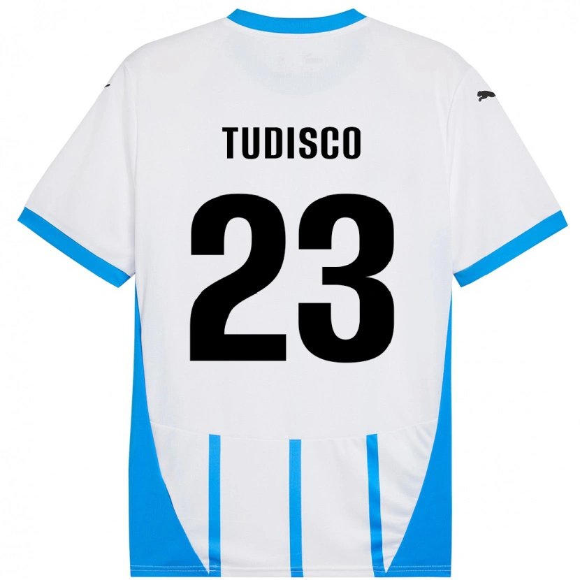 Danxen Damen Giorgia Tudisco #23 Weiß Blau Auswärtstrikot Trikot 2024/25 T-Shirt