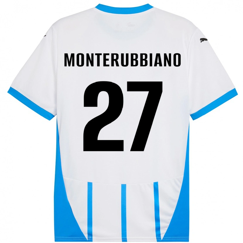 Danxen Damen Valeria Monterubbiano #27 Weiß Blau Auswärtstrikot Trikot 2024/25 T-Shirt