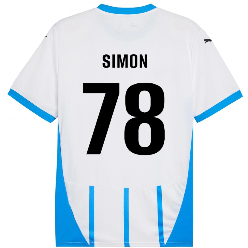 Danxen Damen Bénédicte Simon #78 Weiß Blau Auswärtstrikot Trikot 2024/25 T-Shirt