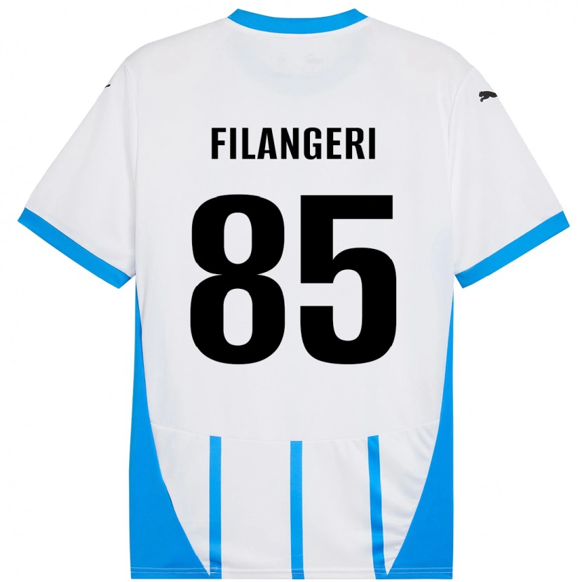 Danxen Damen Maria Luisa Filangeri #85 Weiß Blau Auswärtstrikot Trikot 2024/25 T-Shirt