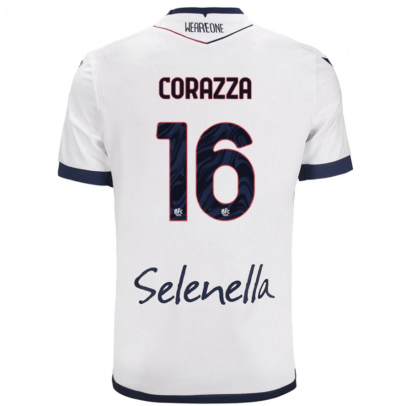 Danxen Damen Tommaso Corazza #16 Weiß Königsblau Auswärtstrikot Trikot 2024/25 T-Shirt