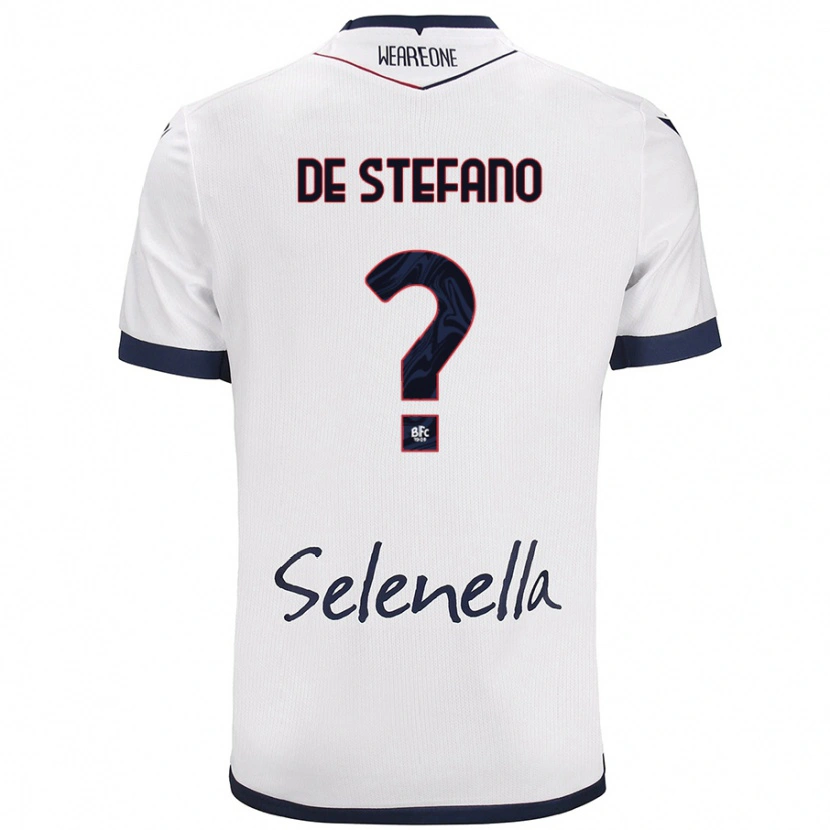 Danxen Damen Nicolò De Stefano #0 Weiß Königsblau Auswärtstrikot Trikot 2024/25 T-Shirt