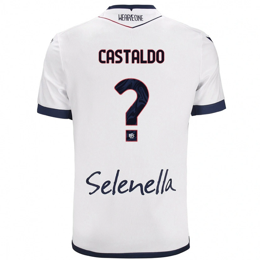 Danxen Damen Francesco Castaldo #0 Weiß Königsblau Auswärtstrikot Trikot 2024/25 T-Shirt