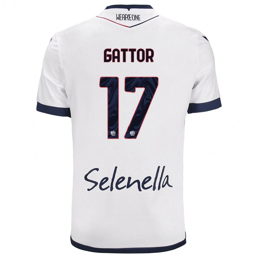 Danxen Damen Gianluca Gattor #17 Weiß Königsblau Auswärtstrikot Trikot 2024/25 T-Shirt