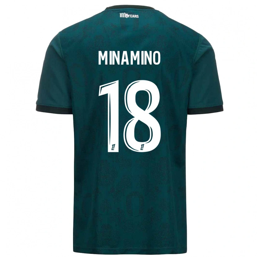 Danxen Damen Takumi Minamino #18 Dunkelgrün Auswärtstrikot Trikot 2024/25 T-Shirt