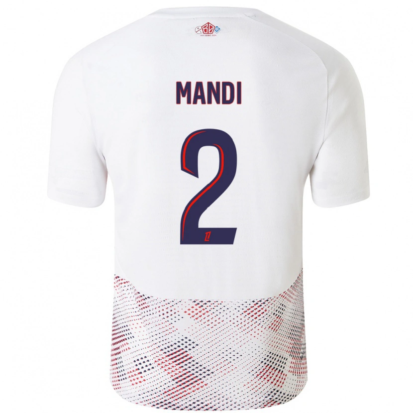 Danxen Damen Aïssa Mandi #2 Weiß Königsblau Auswärtstrikot Trikot 2024/25 T-Shirt