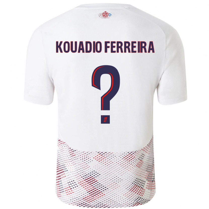 Danxen Damen Wilfrid Kouadio Ferreira #0 Weiß Königsblau Auswärtstrikot Trikot 2024/25 T-Shirt
