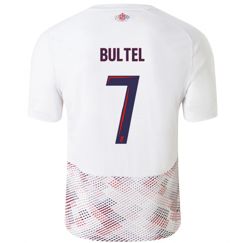 Danxen Damen Ludivine Bultel #7 Weiß Königsblau Auswärtstrikot Trikot 2024/25 T-Shirt
