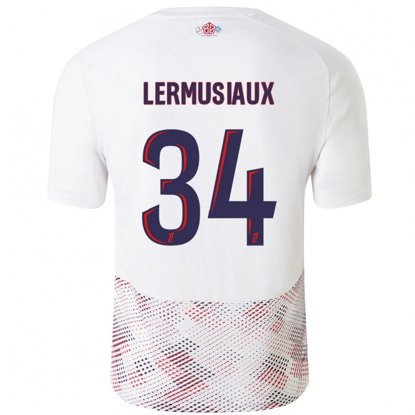 Danxen Damen Chrystal Lermusiaux #34 Weiß Königsblau Auswärtstrikot Trikot 2024/25 T-Shirt