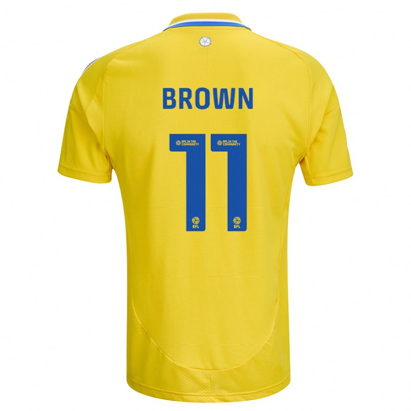 Danxen Damen Abbie Brown #11 Gelb Blau Auswärtstrikot Trikot 2024/25 T-Shirt