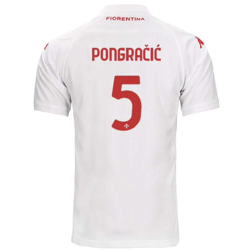Danxen Damen Marin Pongračić #5 Weiß Auswärtstrikot Trikot 2024/25 T-Shirt