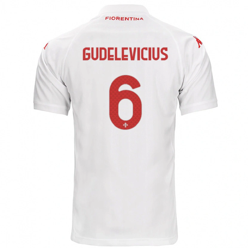 Danxen Damen Ernestas Gudelevicius #6 Weiß Auswärtstrikot Trikot 2024/25 T-Shirt